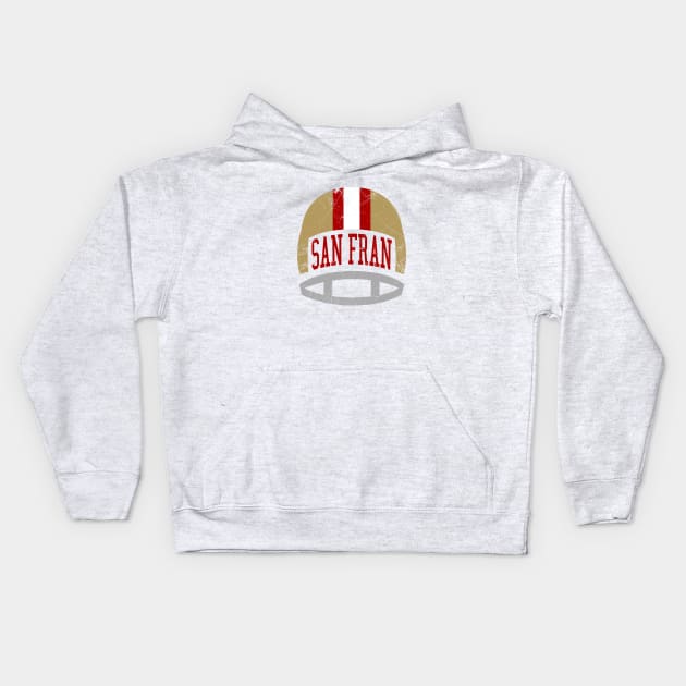 San Fran Retro Helmet - White Kids Hoodie by KFig21